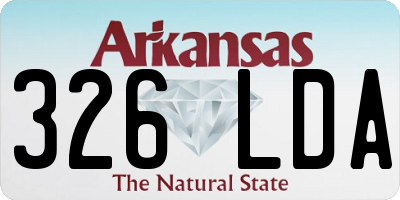 AR license plate 326LDA