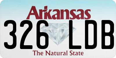 AR license plate 326LDB