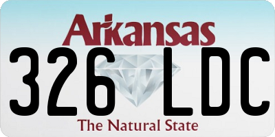 AR license plate 326LDC