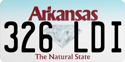 AR license plate 326LDI