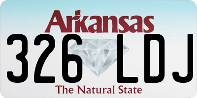 AR license plate 326LDJ
