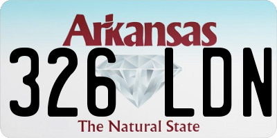 AR license plate 326LDN