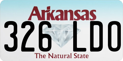 AR license plate 326LDO