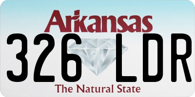 AR license plate 326LDR
