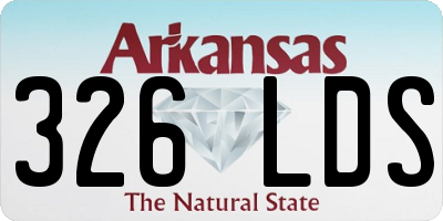 AR license plate 326LDS