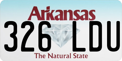 AR license plate 326LDU