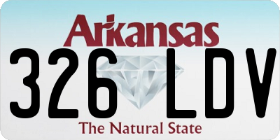 AR license plate 326LDV