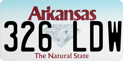 AR license plate 326LDW