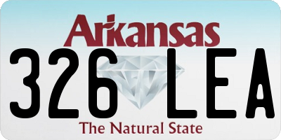 AR license plate 326LEA