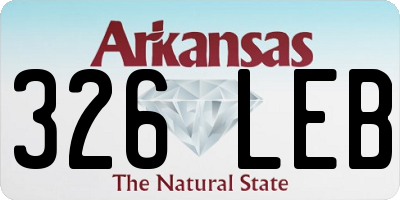 AR license plate 326LEB