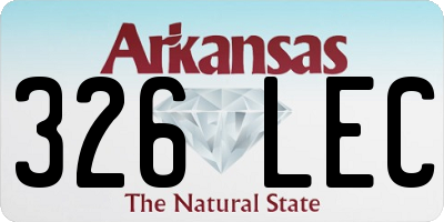 AR license plate 326LEC