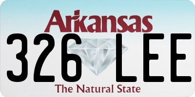 AR license plate 326LEE