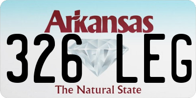 AR license plate 326LEG