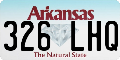 AR license plate 326LHQ