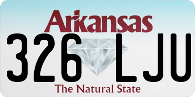 AR license plate 326LJU