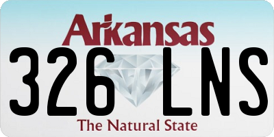 AR license plate 326LNS