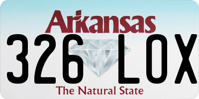 AR license plate 326LOX