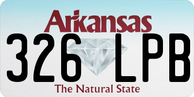 AR license plate 326LPB