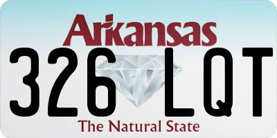 AR license plate 326LQT