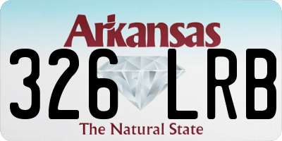 AR license plate 326LRB