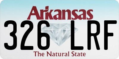 AR license plate 326LRF