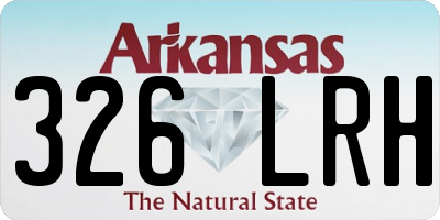 AR license plate 326LRH