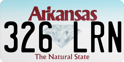 AR license plate 326LRN