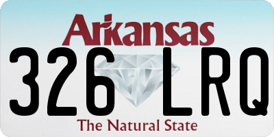 AR license plate 326LRQ