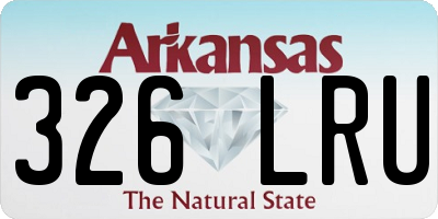 AR license plate 326LRU