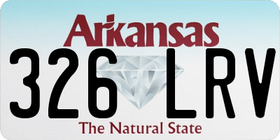 AR license plate 326LRV