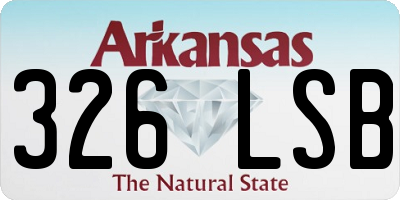 AR license plate 326LSB