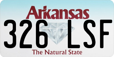 AR license plate 326LSF
