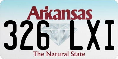AR license plate 326LXI