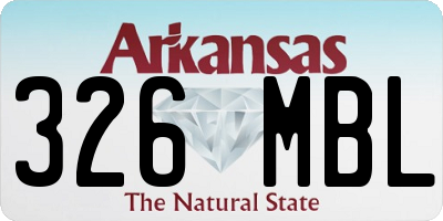AR license plate 326MBL