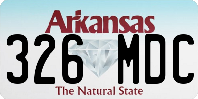 AR license plate 326MDC