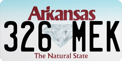 AR license plate 326MEK