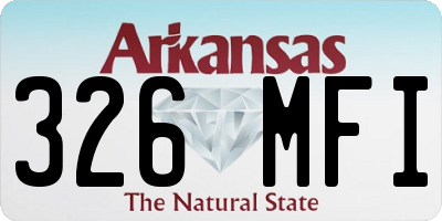 AR license plate 326MFI