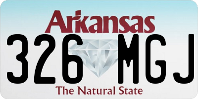 AR license plate 326MGJ