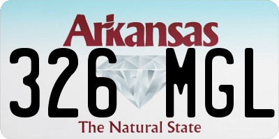 AR license plate 326MGL