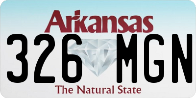 AR license plate 326MGN