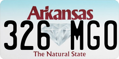 AR license plate 326MGO