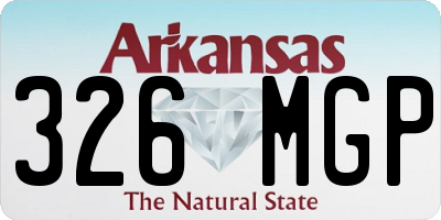 AR license plate 326MGP