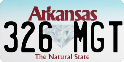 AR license plate 326MGT