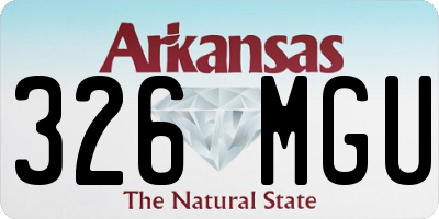 AR license plate 326MGU