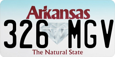 AR license plate 326MGV