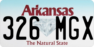 AR license plate 326MGX