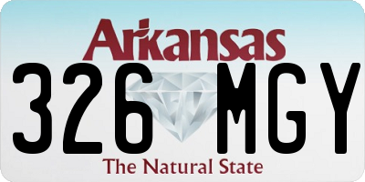 AR license plate 326MGY