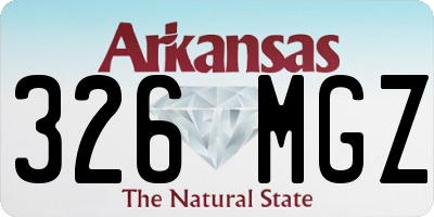 AR license plate 326MGZ