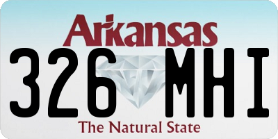 AR license plate 326MHI