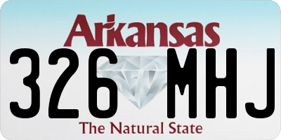 AR license plate 326MHJ